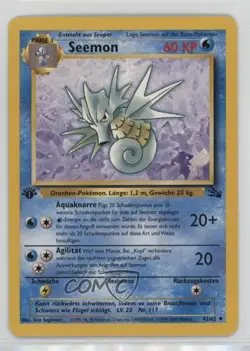 Seadra German 1st Ed. Pokemon Fossil #42 1999 - Image 1