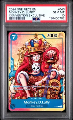 2024 ONE PIECE PROMOS CONVENTION EXCLUSIVE #043 MONKEY D. LUFFY PSA 10 - Image 1