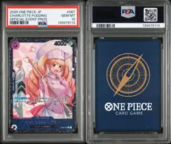 PSA10 One Piece Card Game Charlotte Pudding Flagship OP08-067 Japan - Image 1