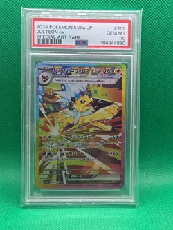 PSA 10 Jolteon ex SAR 209/187 Terastal Festival sv8a 2024 Pokemon Card Japanese - Image 1