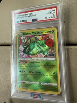Pokemon TCG Radiant Venusaur Holo Card 004 PSA 10 Gem Mint - Image 2
