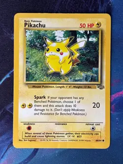 Pikachu 60/64 - Jungle Set - Common - Pokemon TCG Card - Vintage - Image 1