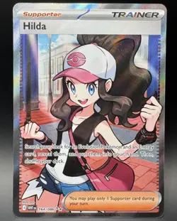 Pokemon Card Hilda 164/086 White Flare Full Art Holo Rare Trainer NM - Image 1