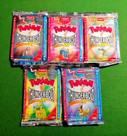 FUNSKOOL Indian Pokemon Cards Full Thunderbolt Set Sealed Booster Packs Complete - Image 1
