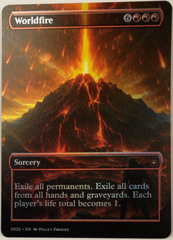 Worldfire FOIL Proxy Playtest Card with Custom Fantasy Art - Image 1