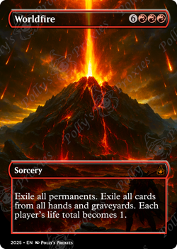 Worldfire FOIL Proxy Playtest Card with Custom Fantasy Art - Image 3