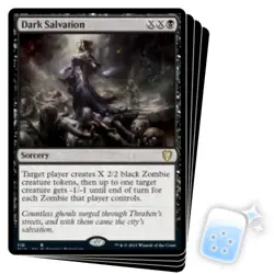 DARK SALVATION X4 Innistrad: Midnight Hunt: Commander Magic MTG MINT CARD - Image 1