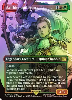 Balthier and Fran FOIL BORDERLESS - 0393 - Rare - Final Fantasy FIN MTG - Image 1
