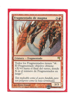 MAGMA SLIVER Magic Salvat MTG Hachette Spanish Fragmentado de magma NM - Image 1