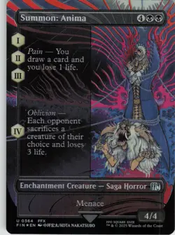 Summon: Anima (Borderless) U FINAL FANTASY 364 NM Foil MTG - Image 1