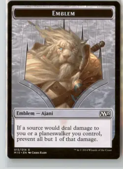 Emblem - Ajani Steadfast - Magic 2015 (M15) #013/014 - Token Regular - NM - MTG - Image 1