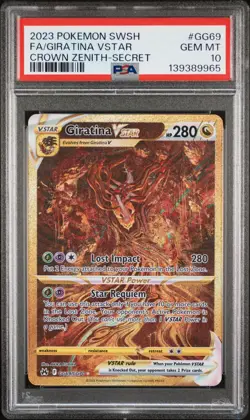 2023 POKEMON GIRATINA VSTAR CROWN ZENITH SECRET #GG69 PSA 10 - Image 1