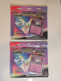 Lot of 2 Pokemon TCG Prismatic Evolutions Tech Sticker Collection Sylveon Sealed - Image 1