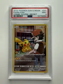 PSA 9 MINT Pokemon Pikachu Cosmic Eclipse Full Art Secret Rare 241/236 - Image 1
