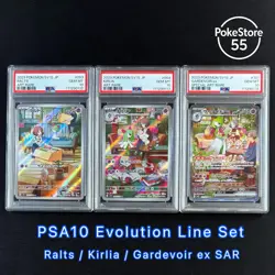 PSA 10 Evolution Line Set - Ralts Kirlia Gardevoir ex AR/SAR sv1S JP Pokemon - Image 1