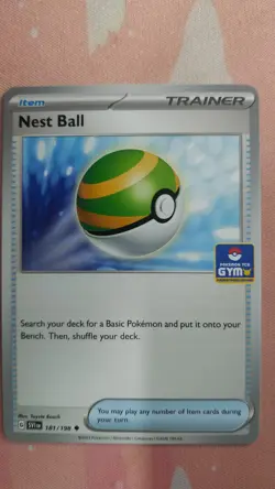 Pokemon TCG 1x Nest Ball Gym Stamp Asia Exclusive SV1EN 181/198 - Image 1