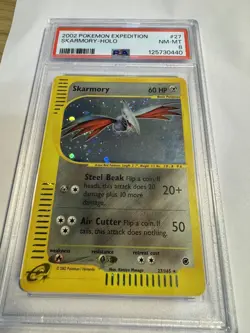 2002 POKEMON EXPEDITION SKARMORY -HOLO #27 PSA 8 NM-MT - Image 5