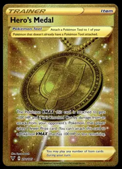 Pokemon TCG SWSH04: Vivid Voltage #201/185 Hero's Medal (Secret) NM - Image 1