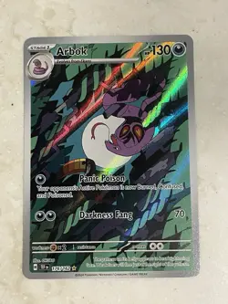 2024 Pokemon Arbok 176/162 SV05 Illustration Rare Holo NM - Image 1