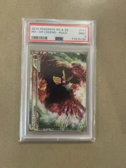 2010 POKEMON HEARTGOLD & SOULSILVER #111 HO-OH LEGEND-HOLO PSA 9 - Image 1