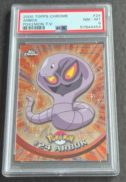 Arbok - POKEMON T.V. - 2000 Topps Chrome - PSA 8 - Image 1