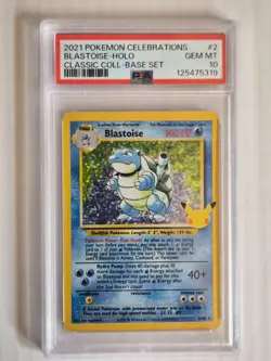 2021 Pokemon Celebrations - Classic Coll - Blastoise - Holo - 2/102 - PSA 10 - Image 1