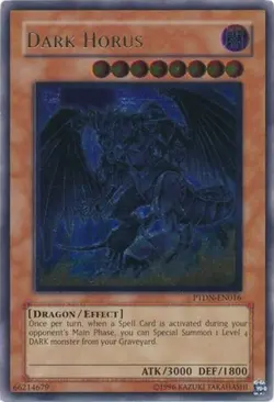 Yugioh! Dark Horus - PTDN-EN016 - Ultimate Rare - Unlimited Edition Near Mint - Image 1