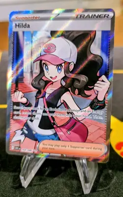 Hilda 164/086 Full Art Ultra Rare White Flare Holo Pokemon TCG Card Near Mint - Image 1