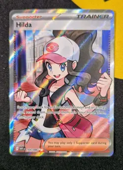 Hilda 164/086 Full Art Ultra Rare White Flare Holo Pokemon TCG Card Near Mint - Image 3