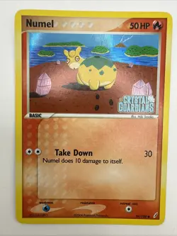 Numel 59/100 EX Crystal Guardians Reverse Holo Rare Stamped Pokemon Card - Image 3