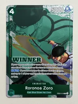 Roronoa Zoro (Winner Pack 2025 Vol. 3) EB02-019 One Piece Promo Card Foil NM - Image 1