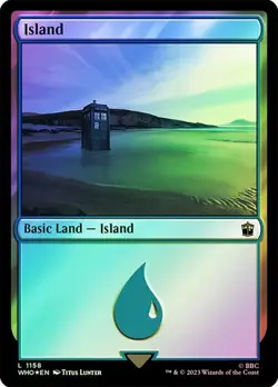 Surge Foil ISLAND Land Common L 1158 EN MTG Magic DOCTOR WHO Universes Beyond UB - Image 1