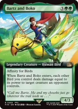 Bartz and Boko EXTENDED - 0469 - Rare - Final Fantasy FIN MTG - Image 1