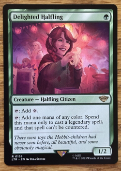 MTG Lord of the Rings, Delighted Halfling - Image 1
