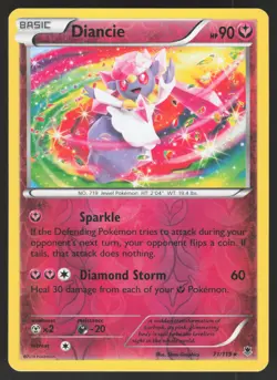Diancie 71/119 Reverse Holo Rare Pokemon TCG Phantom Forces LP - Image 1