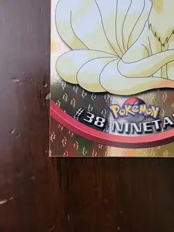 NM! FLAMES Holo Foil Topps Pokemon TV Animation Series 1 #38 Ninetails Black - Image 2