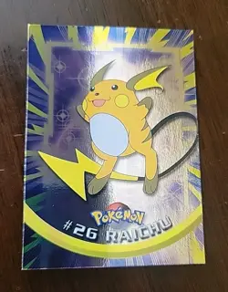 VLP! HOLO Foil Raichu #26 Topps Pokemon Series 1 TV Animation Edition Blue Logo - Image 1