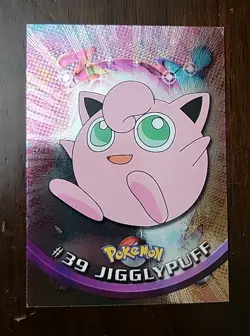 MP! HOLO FOIL RAYS #39 Jigglypuff - Topps Pokemon Series 1 Black Logo 1999 - Image 1