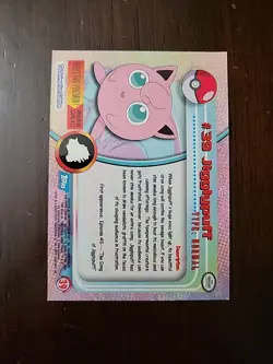 MP! HOLO FOIL RAYS #39 Jigglypuff - Topps Pokemon Series 1 Black Logo 1999 - Image 2