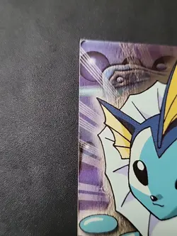 DMG! HOLO Foil Vaporeon #134 Pokemon Topps Series 3 Blue Label Tv Animation Ed - Image 3