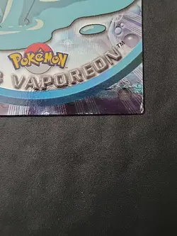 DMG! HOLO Foil Vaporeon #134 Pokemon Topps Series 3 Blue Label Tv Animation Ed - Image 5