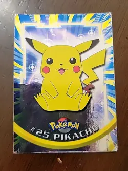 DMG! UK Print 🇬🇧 HOLO #25 Pikachu 1999 Topps Pokemon Series 1 Blue Label - Image 1