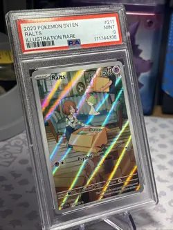 Ralts 211/198 Scarlet & Violet Base Illustration Rare Pokemon PSA 9 - Image 1