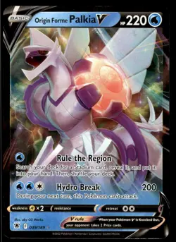 Pokemon TCG SWSH10: Astral Radiance #039/189 Origin Forme Palkia V NM - Image 1