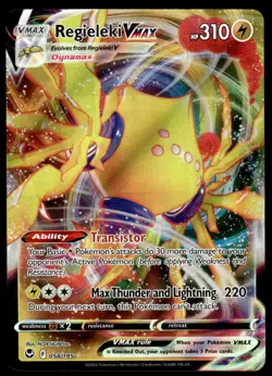 Pokemon TCG SWSH12: Silver Tempest #058/195 Regieleki VMAX Holo - Image 1