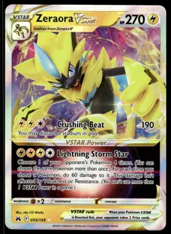 Pokemon TCG Crown Zenith #055/159 Zeraora VSTAR NM - Image 1
