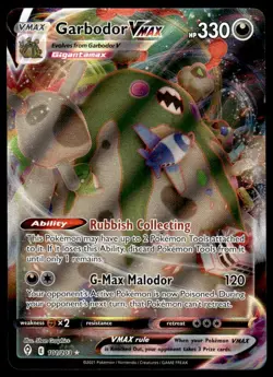 Pokemon TCG SWSH07: Evolving Skies #101/203 Garbodor VMAX NM - Image 1