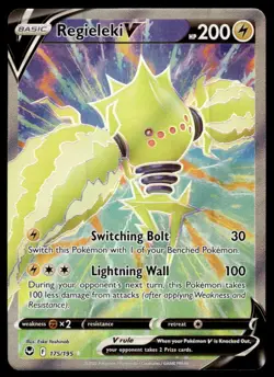 Pokemon TCG SWSH12: Silver Tempest #175/195 Regieleki V (Full Art) Holo NM - Image 1
