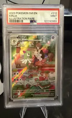 Pokemon TCG Kirlia Scarlet & Violet Base Set Holo Illustration Rare PSA 9 - Image 1