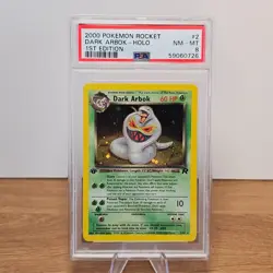 2000 POKEMON DARK ARBOK HOLO 1ST EDITION PSA 8 NM-MT Team Rocket 2/82 - Image 1